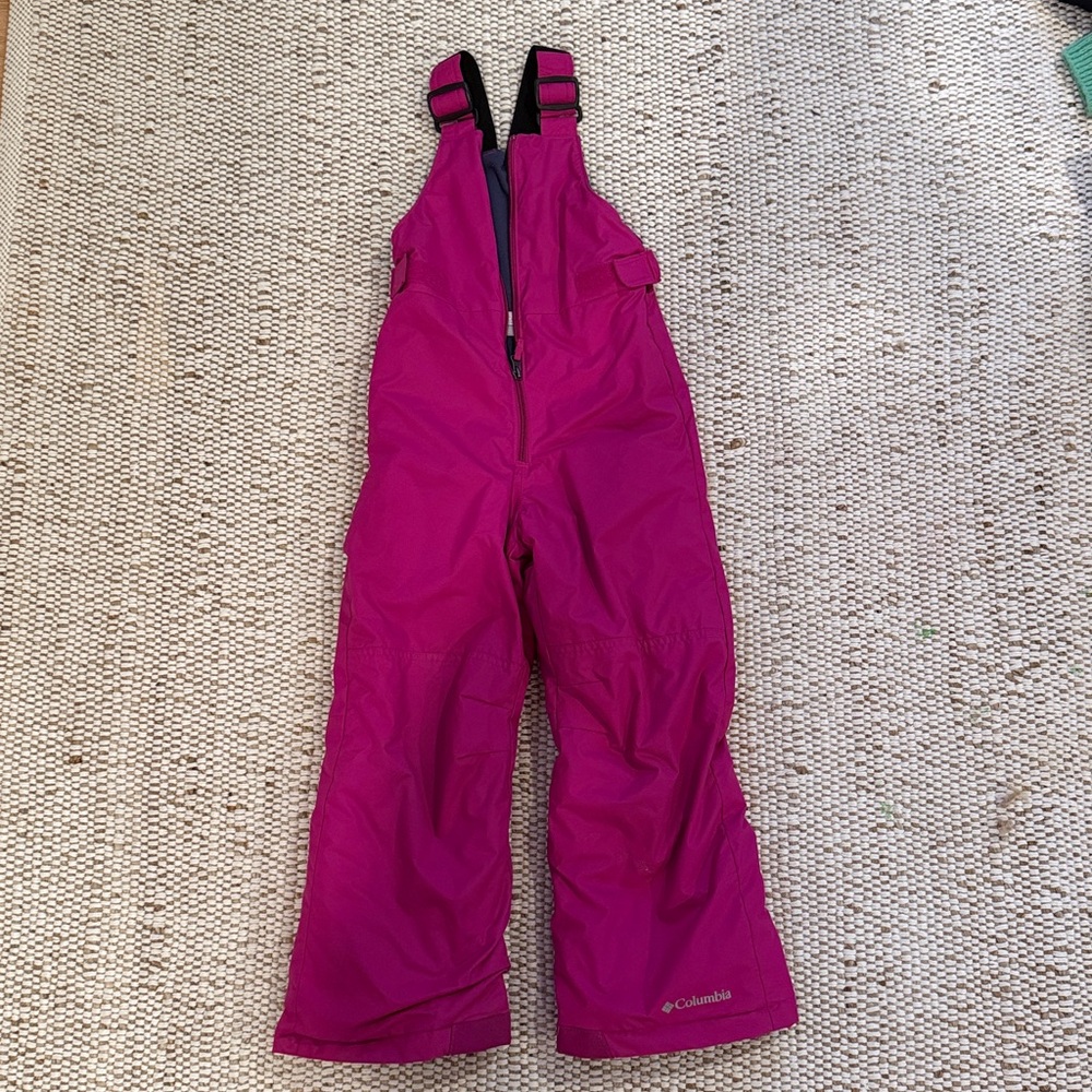 Columbia Youth Magenta Snow Ski Bib